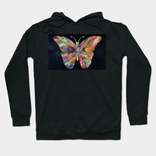 Colourful butterfly colour block pattern Hoodie